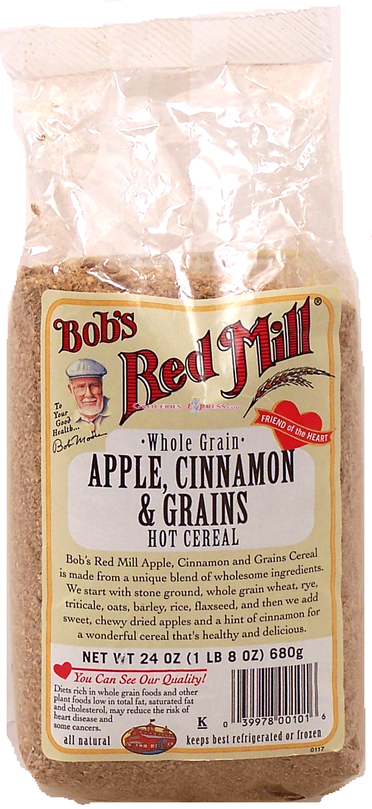 Bob's Red Mill&nbsp;&nbsp;100% whole grain apple cinnamon & grains hot cereal Full-Size Picture